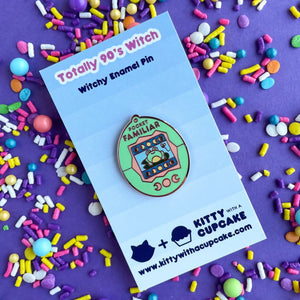 Pocket Familiar Frog Virtual Pet Enamel Pin