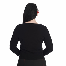 Load image into Gallery viewer, CHERRY SKULL CARDIGAN BLACK
