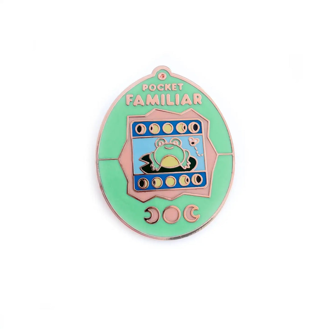 Pocket Familiar Frog Virtual Pet Enamel Pin