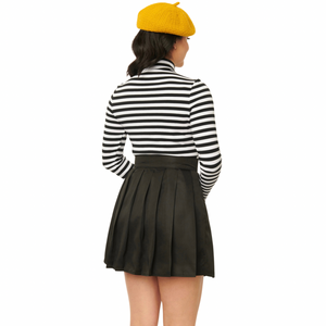 Pleated suspended skirt