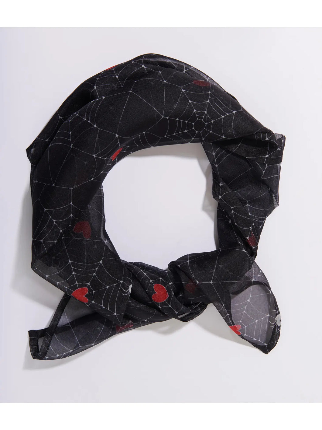 Spiderweb Heart Hair Scarf