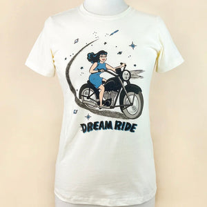 DREAM RIDE FITTED TEE IN IVORY