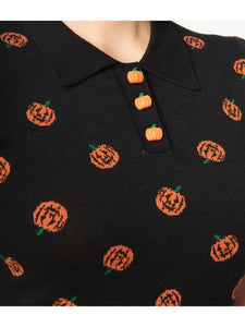 Black Pumpkin Dot Prim & Pretty Sweater