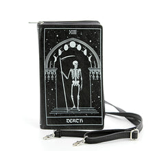 Load image into Gallery viewer, Tarot Card Book Clutch Bag in Vinyl.
