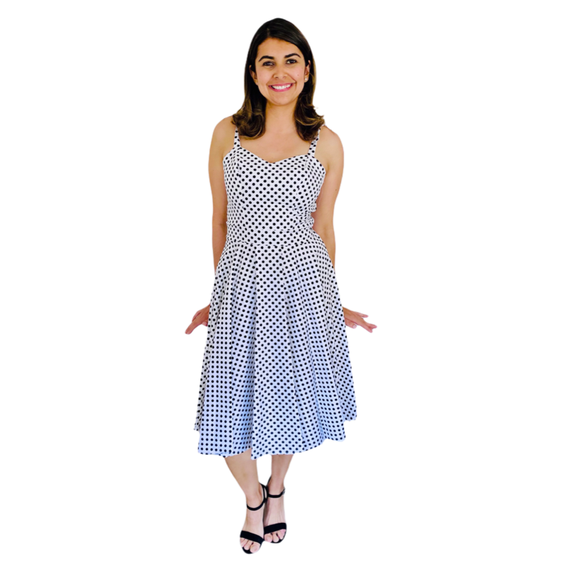 Albuquerque Polka dot white Dress