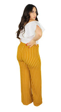 Load image into Gallery viewer, Lani Stripped Palazzo Pants in Mustard
