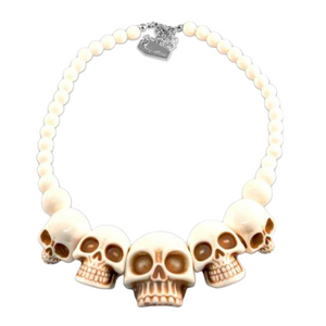 Skull Collection Necklace White