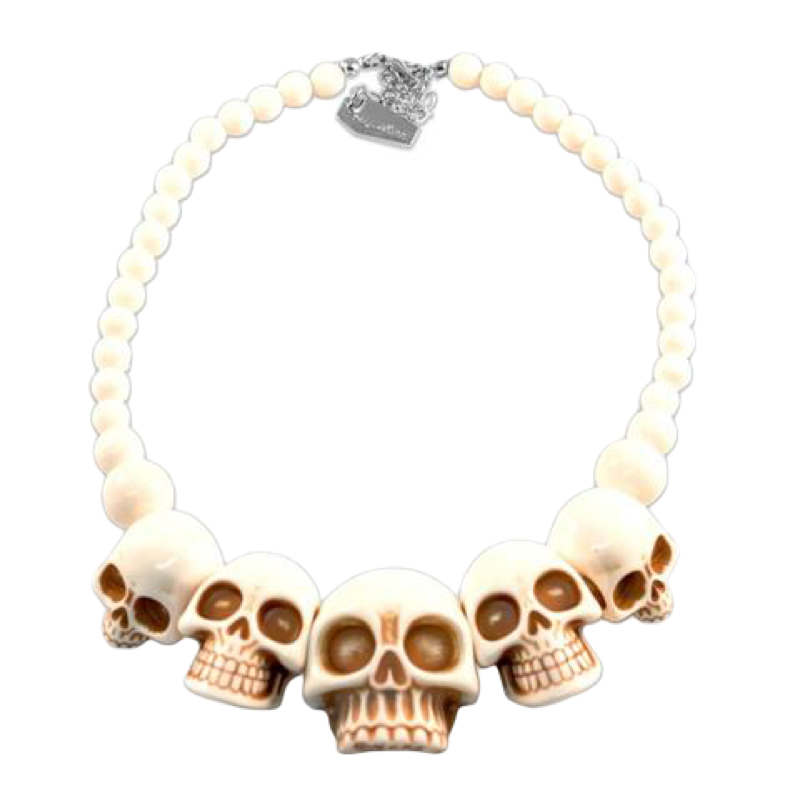 Skull Collection Necklace White – Luna Cloth