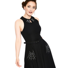 Load image into Gallery viewer, Charlie Spider Web Collared Flared Dress
