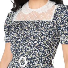 Load image into Gallery viewer, Navy Blue Dainty Floral Morton Swing Dress
