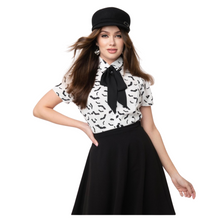 Load image into Gallery viewer, White &amp; Black Bats Power Play Blouse
