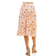 Load image into Gallery viewer, Leaf Print Pleated Midi Skirt
