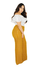 Load image into Gallery viewer, Lani Stripped Palazzo Pants in Mustard

