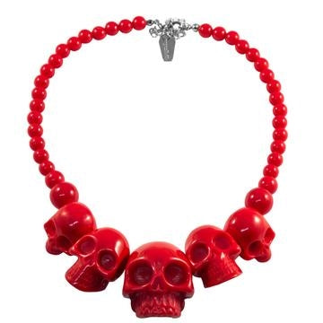 Skull Collection necklace in Red