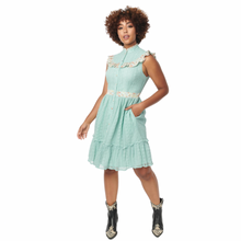 Load image into Gallery viewer, Mint Lace Sweet Delight Fit &amp; Flare Dress
