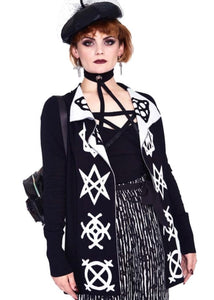Magic symbols reverse cardigan