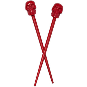 Skull Collection Red Hair Sticks